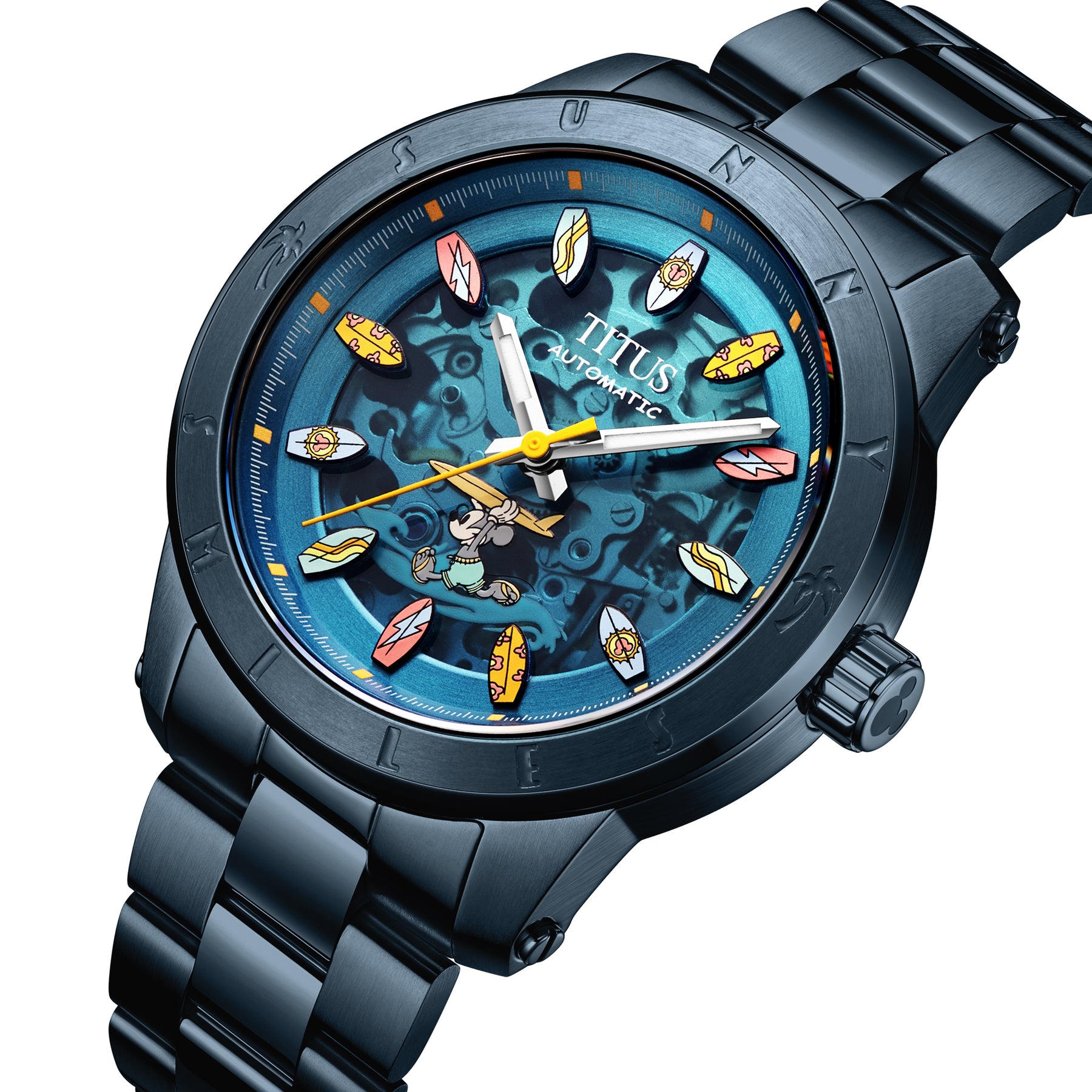 [WOMEN] Solvil et Titus x Mickey Mouse "Catching Wave" Limited Edition Mechanical Skeleton Watch [W06-03376-001]