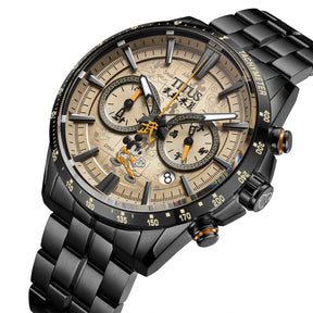 [MEN] Solvil et Titus x Mickey Mouse "Master Mickey" Limited Edition Black Stainless Steel Chronograph Watch [W06-03367-002]