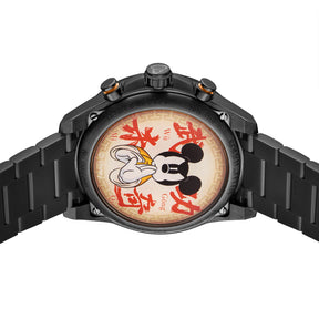 [MEN] Solvil et Titus x Mickey Mouse "Master Mickey" Limited Edition Black Stainless Steel Chronograph Watch [W06-03367-002]