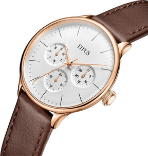 [WOMEN] Interlude Multi-Function Quartz Leather Watch [W06-03264-009]