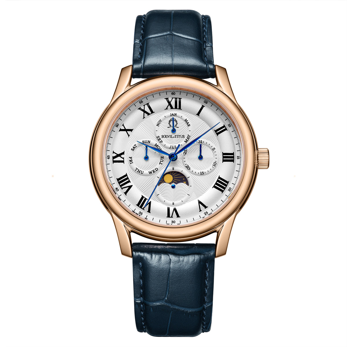 [MEN] Classicist Multi-Function with Day Night Indicator Quartz Leather Watch [W06-03322-005]