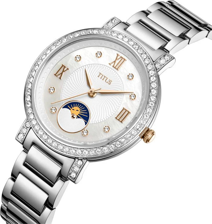 [WOMEN] Chandelier 3 Hands with Day Night Indicator Quartz Stainless Steel Watch [W06-03261-007]