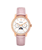 [WOMEN] Devot Multi-Function Quartz Leather Watch [W06-03263-006]