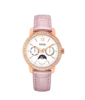 [WOMEN] Devot Multi-Function Quartz Leather Watch [W06-03263-006]