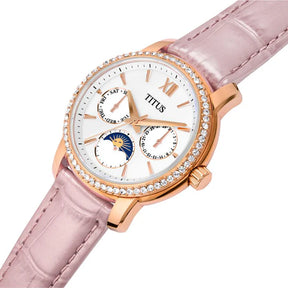 [WOMEN] Devot Multi-Function Quartz Leather Watch [W06-03263-006]