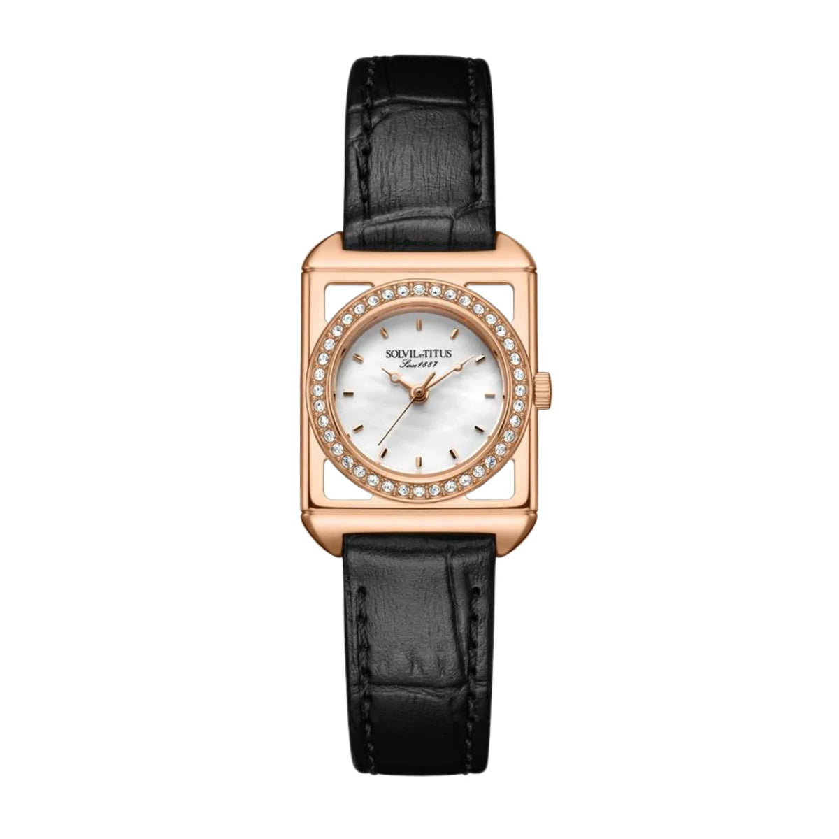 [WOMEN] The Letter 3 Hands Quartz Leather Watch [W06-03344-002]