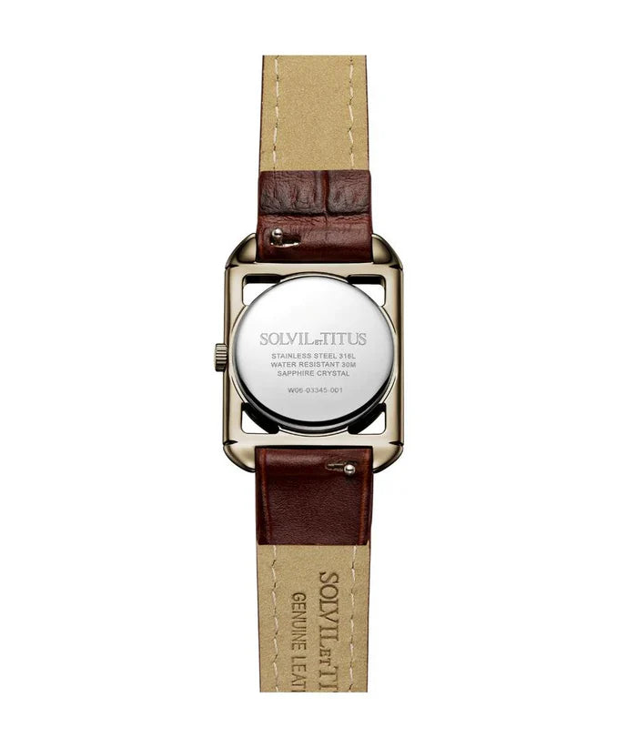 [WOMEN] The Letter 3 Hands Quartz Leather Watch [W06-03345-001]