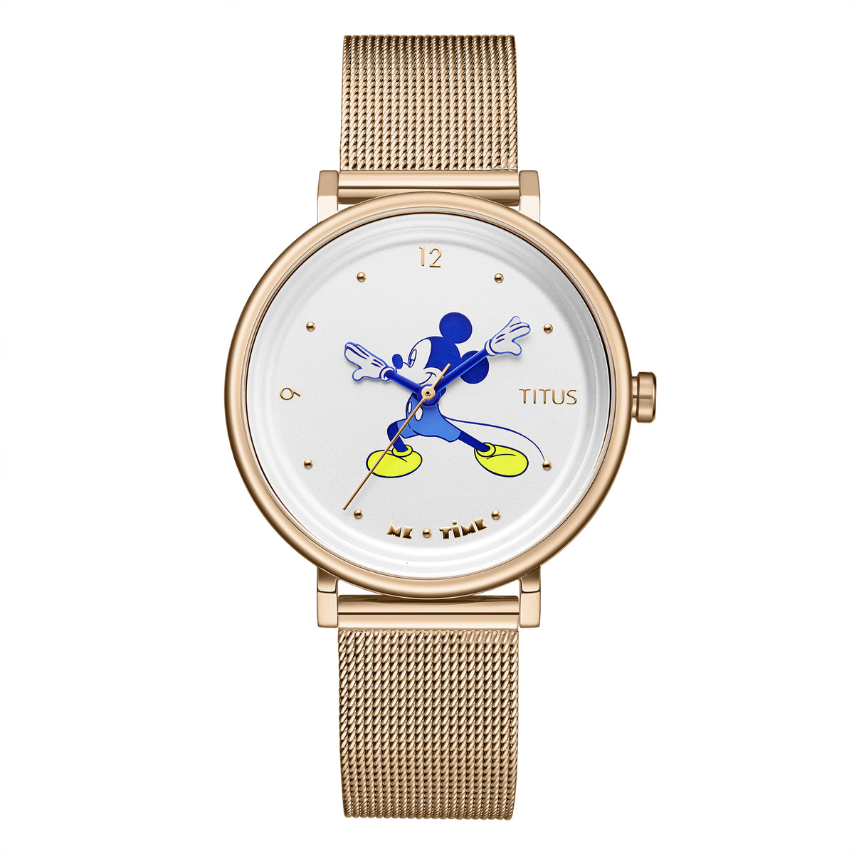 [WOMEN] Solvil et Titus x Mickey Mouse "ME TIME" Limited Edition Light Gold Mesh Band Watch [W06-03378-001]