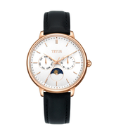 [WOMEN] Fashionista Multi-Function with Day Night Indicator Quartz Leather Watch [W06-03071-008]