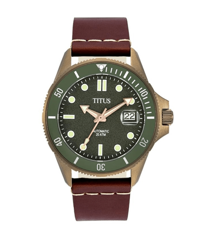 [MEN] Valor 3 Hands Date Automatic Leather Watch [W06-03250-013]