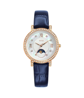 [WOMEN] Chandelier 3 Hands with Day Night Indicator Quartz Leather Watch [W06-03261-005]