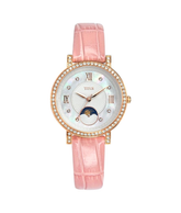 [WOMEN] Chandelier 3 Hands with Day Night Indicator Quartz Leather Watch [W06-03261-006]